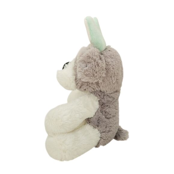 Inter American White Gray Dog Puppy Bunny Rabbit Ears Plush Stuffed Animal Toy - Picture 3 of 9